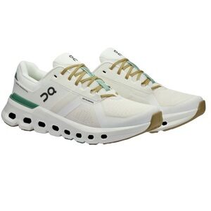 ON Cloudrunner 2 Women’s Sz 7.5 White/Green 3WE10134433